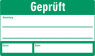 Inspection label, text: "Geprüft", (W) 50 mm, paper, 088.52-4-30X50-Z4