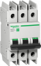 Circuit breaker, 3 pole, C Curve, 1 A, 277 V, DIN rail