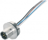 Sensor actuator cable, M12-flange plug, straight to open end, 4 pole, 0.2 m, 4 A, 76 0331 0111 00004-0200