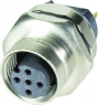 Socket, 5 pole, solder cup, screw locking, straight, 21033212531