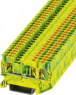 Protective conductor terminal, push-in connection, 0.14-4.0 mm², 3 pole, 6 kV, yellow/green, 3209565
