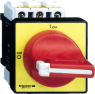 Emergency stop/main switch, Rotary actuator, 3 pole, 32 A, (W x H) 60 x 74 mm, panel mounting, VCD1