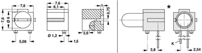 10031291 Fischer Elektronik LED Spacer Image 2