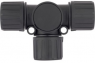 T-hose fitting, 16 mm, polyamide, IP66/IP67/IP68 (2bar), black