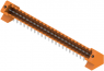Pin header, 24 pole, pitch 3.5 mm, angled, orange, 1643550000