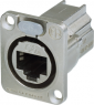 RJ45 feed-through panel jack, Cat. 6A, NE8FDX-P6