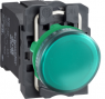Signal light, illuminable, waistband round, green, mounting Ø 22 mm, XB5AV33