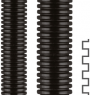 Corrugated hose, inside Ø 6.7 mm, outside Ø 10 mm, BR 13 mm, polyamide, black