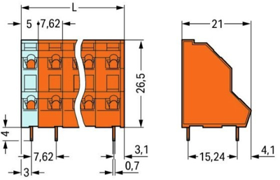 736-606 WAGO PCB Terminal Blocks Image 2