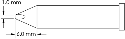 GT6-CH0010P METCAL Soldering tips, desoldering tips and hot air nozzles