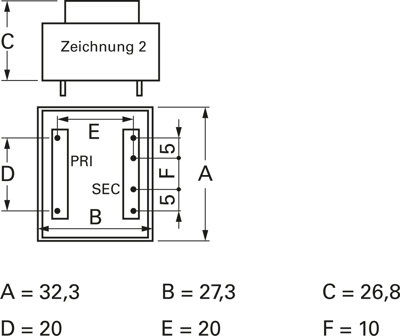 VB 2,0/2/15 Block PCB Transformers Image 2