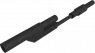 Measuring lead with (4 mm plug, straight) to (4 mm socket, straight), 80 mm, black, PVC, 2.5 mm², CAT III