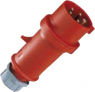 CEE plug, 4 pole, 16 A/400 V, red, 6 h, IP44, 152A