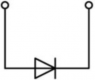 1-wire/1-pin diode base terminal, spring-clamp connection, 0.08-4.0 mm², 1 pole, 500 mA, gray, 769-238/281-410