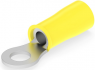 Insulated ring cable lug, 2.62-6.64 mm², AWG 12 to 10, 5.26 mm, M5, yellow