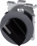 Toggle switch, illuminable, latching, waistband round, black, front ring gray, 90°, mounting Ø 30.5 mm, 3SU1062-2DF10-0AA0