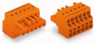 Socket header, 10 pole, pitch 5.08 mm, angled, orange, 231-2310/026-000