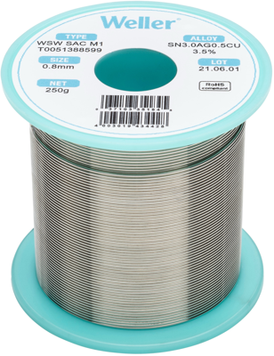 WSW SAC M1 0,8MM 250G Weller Solder Wires Image 1