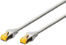 Patch cable, RJ45 plug, straight to RJ45 plug, straight, Cat 6A, S/FTP, LSZH, 10 m, gray