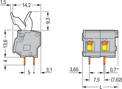 257-505/333-000 WAGO PCB Terminal Blocks Image 2