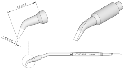 C250405 JBC Soldering tips, desoldering tips and hot air nozzles