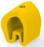 PVC cable maker, imprint "6", (L x W x H) 4.75 x 4.5 x 6.3 mm, max. bundle Ø 6.3 mm, yellow, EC1088-000