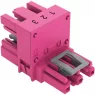 H-distributor, 3 pole, snap-in, spring-clamp connection, pink, 770-1769
