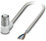 Sensor actuator cable, M12-cable socket, angled to open end, 5 pole, 1.5 m, PP-EPDM, gray, 4 A, 1404057