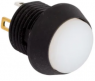 Pushbutton, 1 pole, black, illuminated  (red), 0.4 A/32 V, mounting Ø 13 mm, IP67, FL13LR5