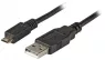 USB 2.0 connection line, USB plug type A to USB plug type B, 0.5 m, black