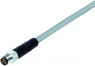 Sensor actuator cable, M8-cable plug, straight to open end, 4 pole, 2 m, PVC, gray, 4 A, 77 3705 0000 20004-0200