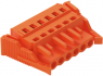 Socket header, 6 pole, pitch 5.08 mm, angled, orange, 231-306/037-000