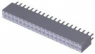 Socket header, 40 pole, pitch 2.54 mm, straight, black, 2-535542-0