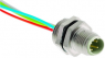 Sensor actuator cable, M12-flange plug, straight to open end, 4 pole, 0.5 m, PA, 4 A, 21033711403