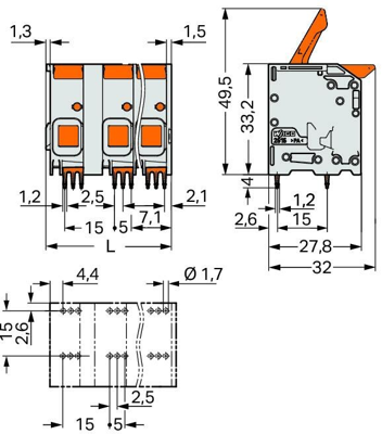 2616-1355 WAGO PCB Terminal Blocks Image 2