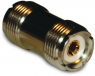 Coaxial adapter, 50 Ω, UHF socket to UHF socket, straight, 182109