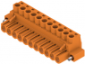 Socket header, 11 pole, pitch 5 mm, straight, orange, 1955710000