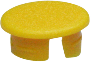Front cap, without line, yellow, KKS, for rotary knobs size 10, A4110004