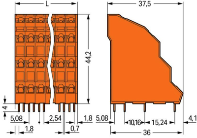 738-424 WAGO PCB Terminal Blocks Image 2