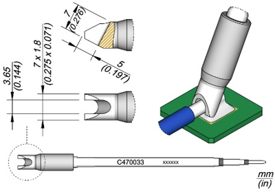 C470033 JBC Soldering tips, desoldering tips and hot air nozzles