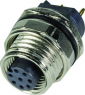 Socket, 8 pole, solder cup, screw locking, straight, 21033212830