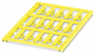 Polycarbonate cable maker, inscribable, (L x W) 24 x 4 mm, max. bundle Ø 5 mm, yellow, 1014083