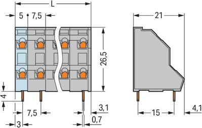 736-506/000-004 WAGO PCB Terminal Blocks Image 2