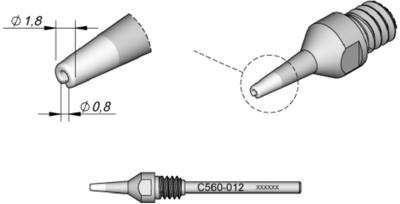 C560012 JBC Soldering tips, desoldering tips and hot air nozzles