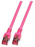 Patch cable, RJ45 plug, straight to RJ45 plug, straight, Cat 6, S/FTP, LSZH, 2 m, magenta