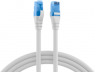 Patch cable, RJ45 plug, straight to RJ45 plug, straight, Cat 6A, U/UTP, LSZH, 1 m, white