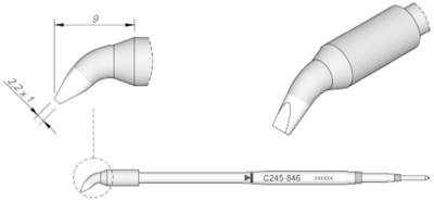 C245846 JBC Soldering tips, desoldering tips and hot air nozzles