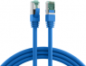 Patch cable, RJ45 plug, straight to RJ45 plug, straight, Cat 6A, S/FTP, LSZH, 0.25 m, blue