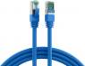 Patch cable, RJ45 plug, straight to RJ45 plug, straight, Cat 6A, S/FTP, LSZH, 0.5 m, blue
