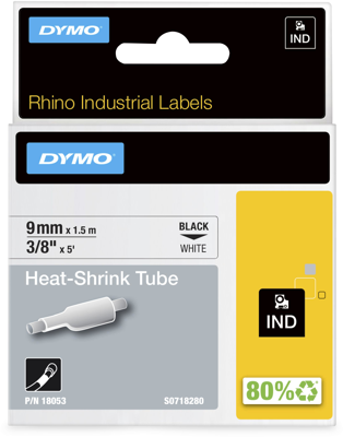 18053 DYMO Heat shrinkable tubing Marking Image 1